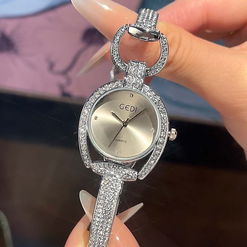 Astral Watches & Jewelry Netanya - นาฬิกาข้อมือผู้หญิง GEDI ดีไซน์ลายท้องฟ้าเต็มดาว แบบโปร่ง นาฬิกาข้อมือทรงไม่สมมาตร ดีไซน์หรูหรา