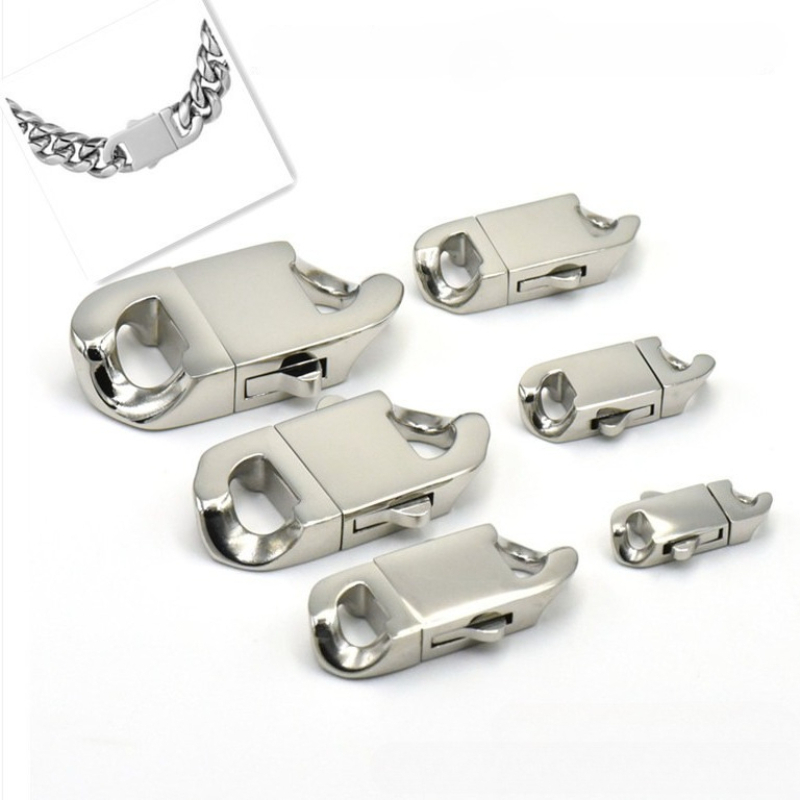 Hip Hop Chain Necklace - ตัวล็อคสปริงสแตนเลสแบบก้ามปู สำหรับโซ่คิวบัน สร้อยข้อมือฮิปฮอป สร้อยคอ อุปกรณ์ทำเครื่องประดับ