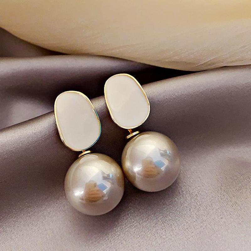 แบรนด์ใหญ่สูง Class Noble Pear - Pearl Stud Earrings บทวิจารณ์และราคา