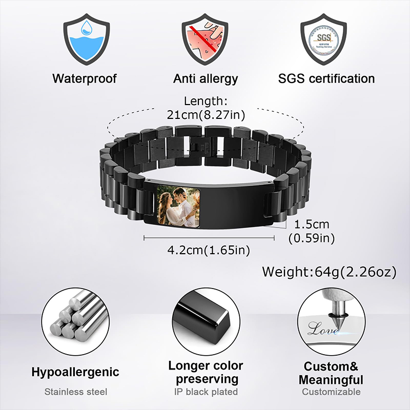 ภาพที่กําหนดเองข้อความสร้อยข้อ - Jewelry Clasp Watches บทวิจารณ์และราคา