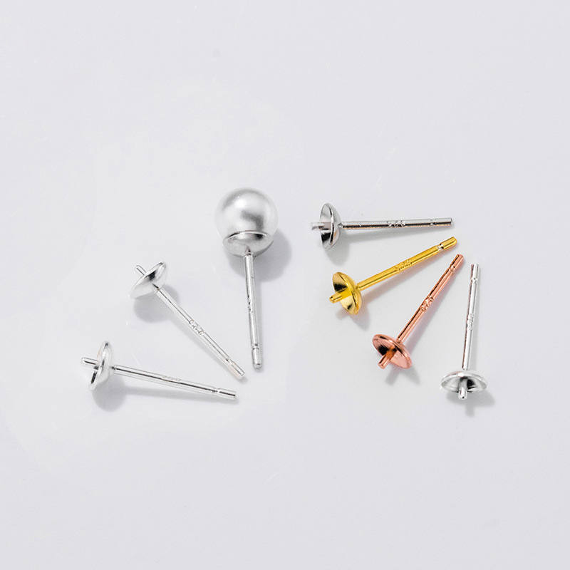 S925 เงินสเตอร์ลิงต่างหูฐานการ - Pearl Stud Earrings บทวิจารณ์และราคา
