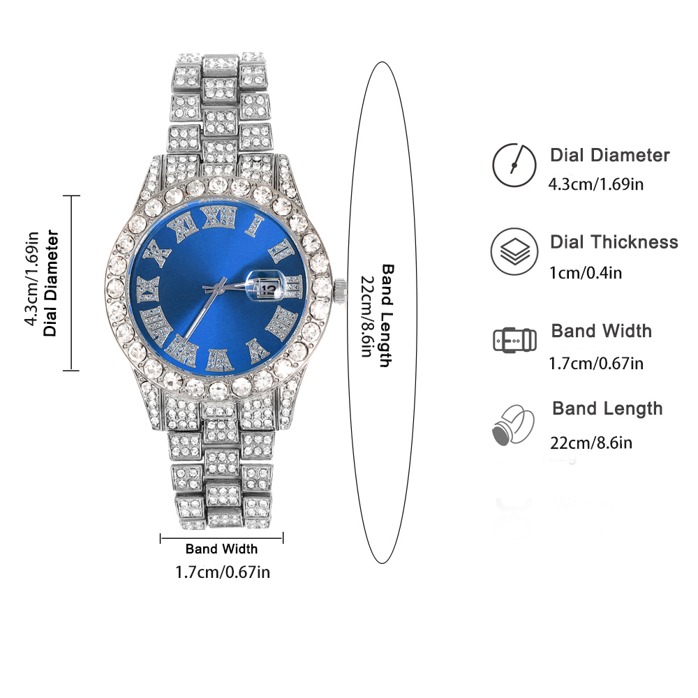 3pcs Hip-Hop นาฬิกาชุดเครื่องป - Jewelry Clasp Watches บทวิจารณ์และราคา