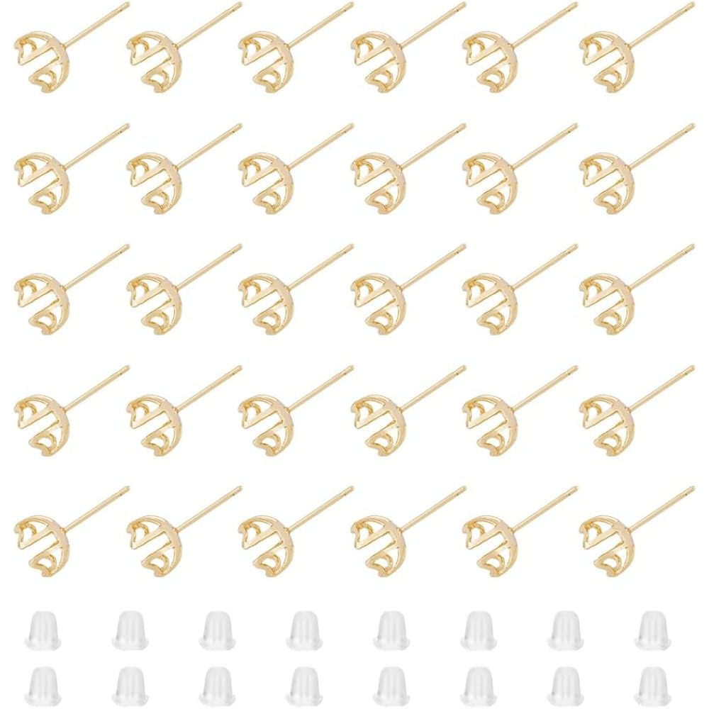 ตัวเรือนต่างหูแบบ 4 ขา สำหรับต - Pearl Stud Earrings บทวิจารณ์และราคา