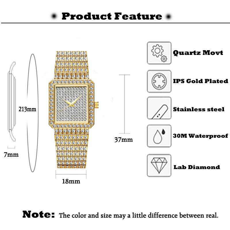 MISSFOX เพชรนาฬิกาผู้หญิงหรูหร - Jewelry Diamond Watches บทวิจารณ์และราคา