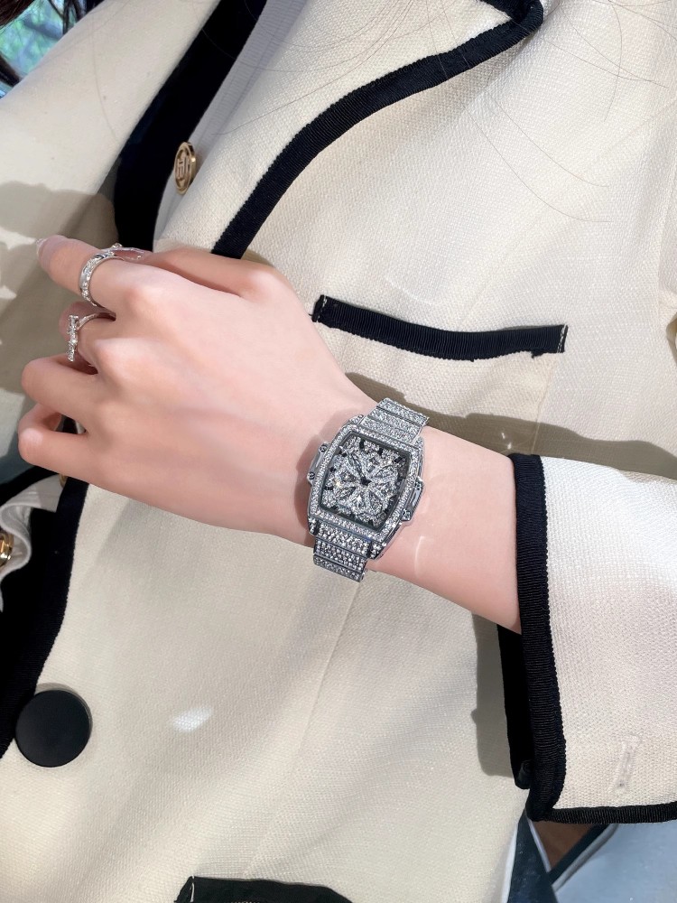 สํานักงานสุภาพสตรีทํางานเพชรเง - Jewelry Clasp Watches บทวิจารณ์และราคา