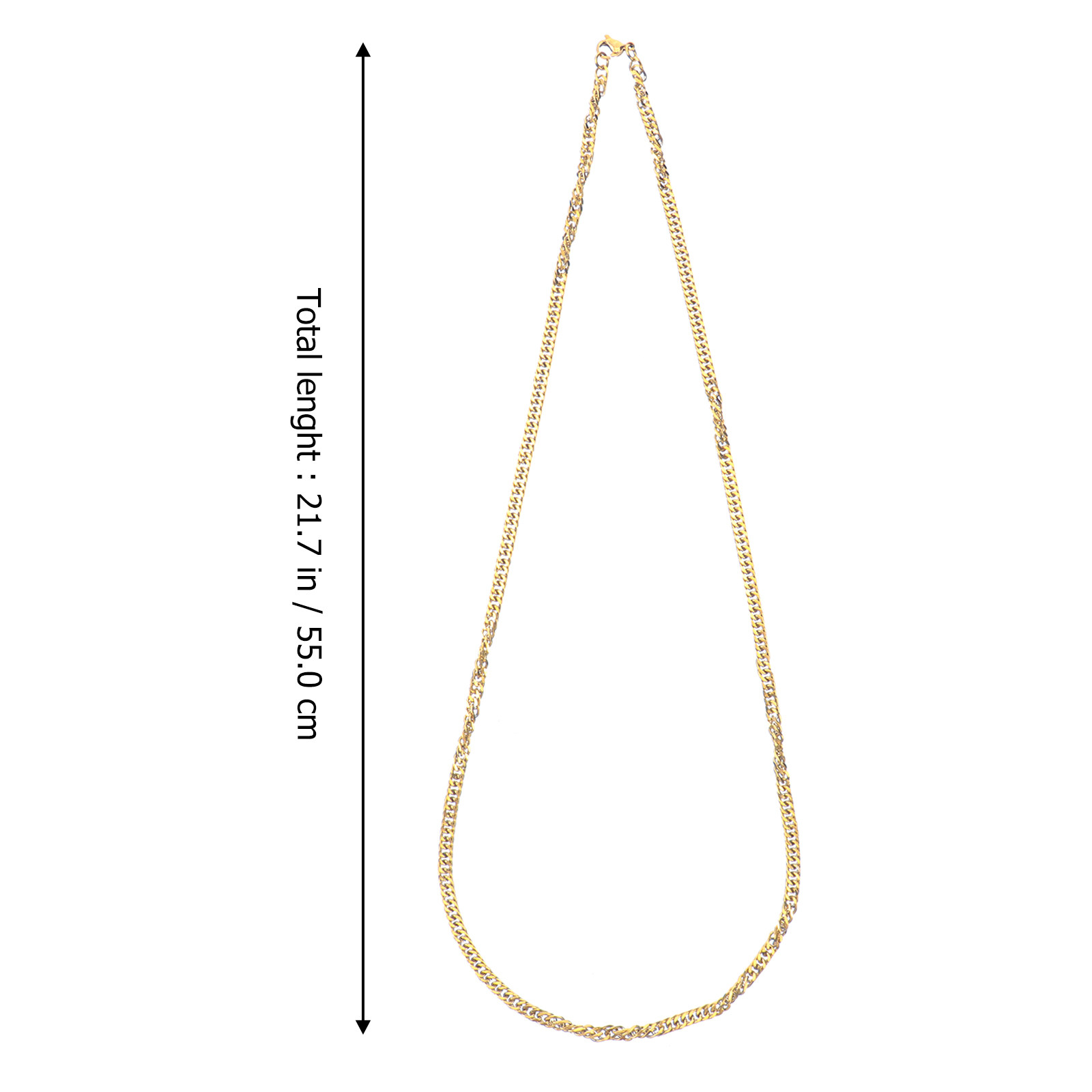 1 ชิ้น สร้อยคอโซ่แบบหัวเข็มขัด - Hip Hop Chain Necklace บทวิจารณ์และราคา