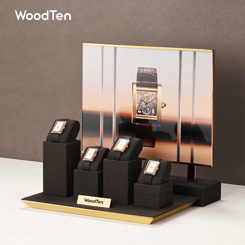แท่นวางนาฬิกาไมโครไฟเบอร์ Wood - Jewelry Organizer Watches บทวิจารณ์และราคา