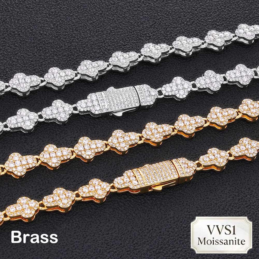 สร้อยคอเทนนิส Nuoya Brass/925  - Hip Hop Chain Necklace บทวิจารณ์และราคา