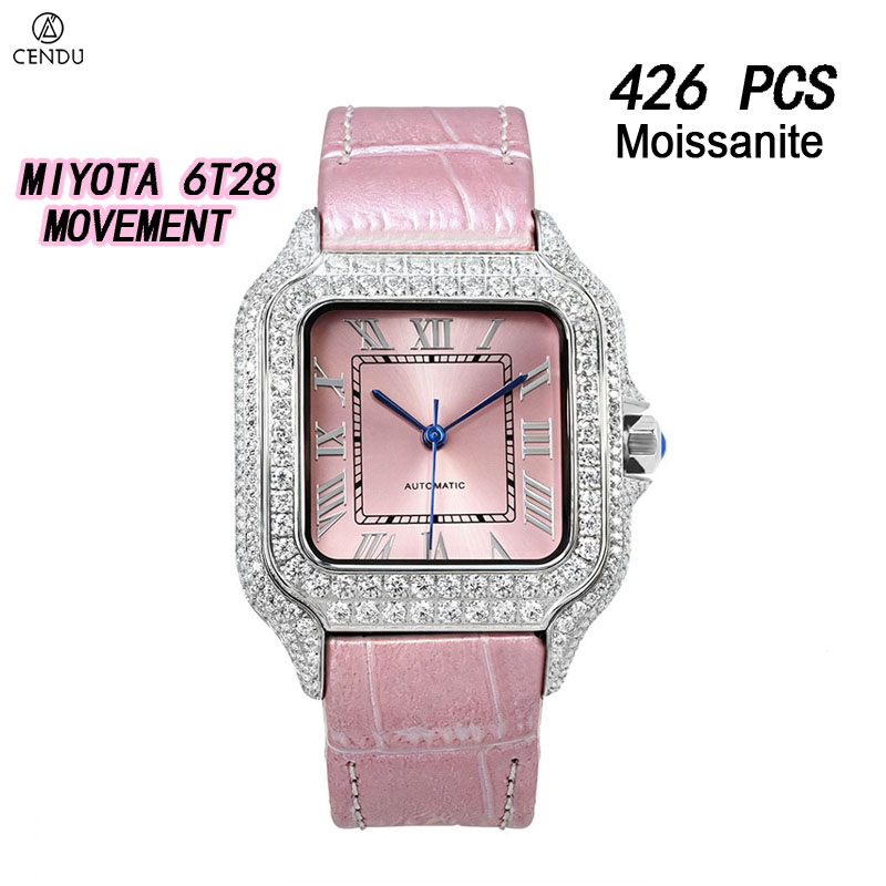 นาฬิกาเพชร VVS Moissanite สำหร - Vvs Jewelry Watches บทวิจารณ์และราคา