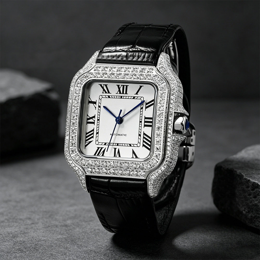 นาฬิกาเพชร VVS Moissanite สำหร - Vvs Jewelry Watches บทวิจารณ์และราคา