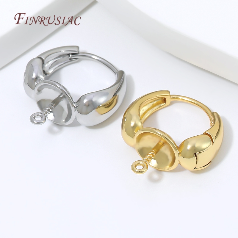 ต่างหูแบบห่วงชุบทอง 18K รูปทรง - Pearl Stud Earrings บทวิจารณ์และราคา