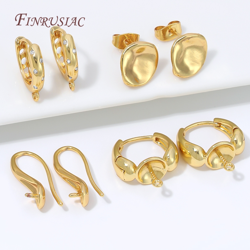 ต่างหูแบบห่วงชุบทอง 18K รูปทรง - Pearl Stud Earrings บทวิจารณ์และราคา