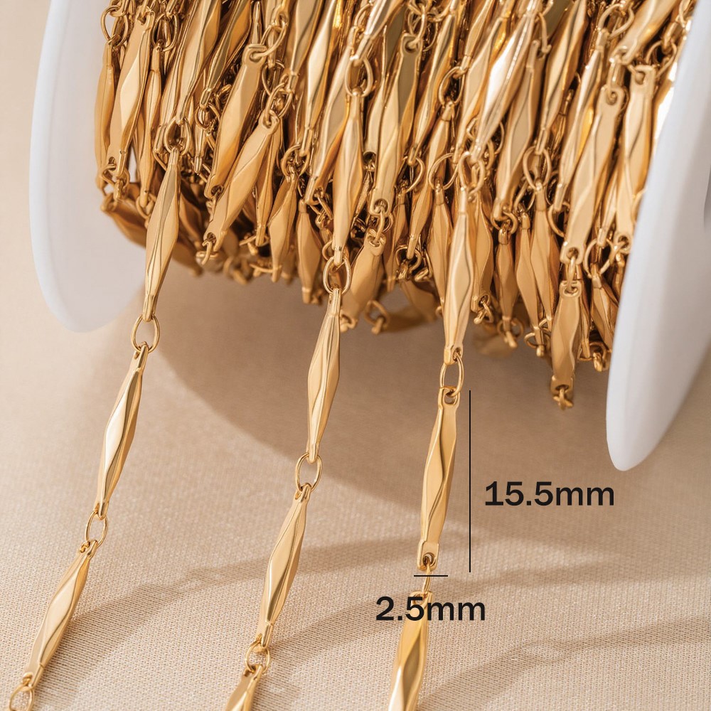 โซ่แบนสแตนเลส 1 เมตร สำหรับทำส - Hip Hop Chain Necklace บทวิจารณ์และราคา