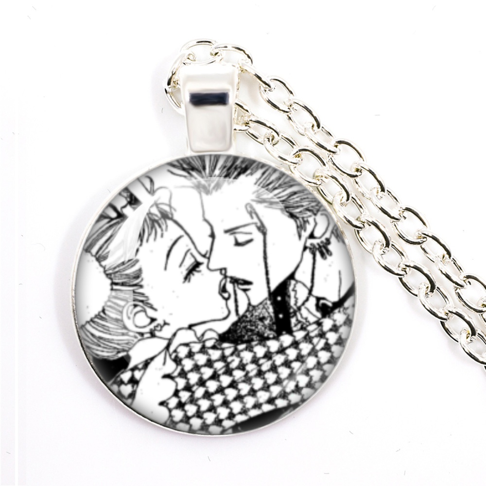 จี้สร้อยคอแก้วคาโบชองลายตัวละค - Paradise Jewelry & Watches Llc บทวิจารณ์และราคา