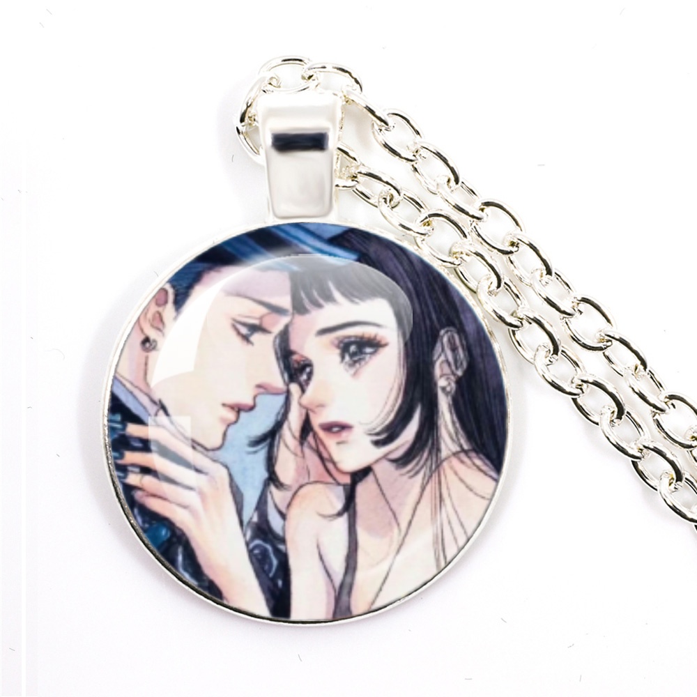 จี้สร้อยคอแก้วคาโบชองลายตัวละค - Paradise Jewelry & Watches Llc บทวิจารณ์และราคา