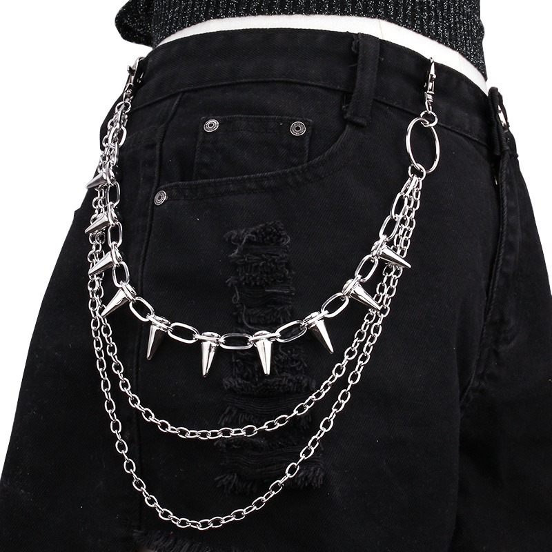โซ่คาดเอวสไตล์ฮิปฮอป พังก์ร็อก - Hip Hop Chain Necklace บทวิจารณ์และราคา