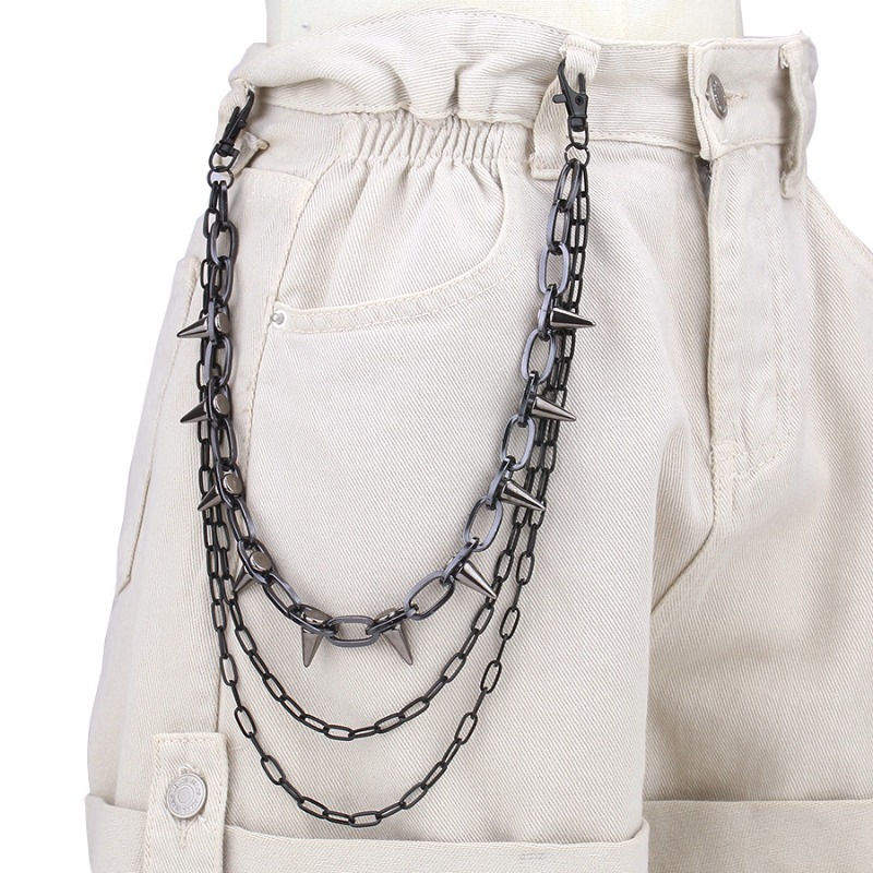 โซ่คาดเอวสไตล์ฮิปฮอป พังก์ร็อก - Hip Hop Chain Necklace บทวิจารณ์และราคา