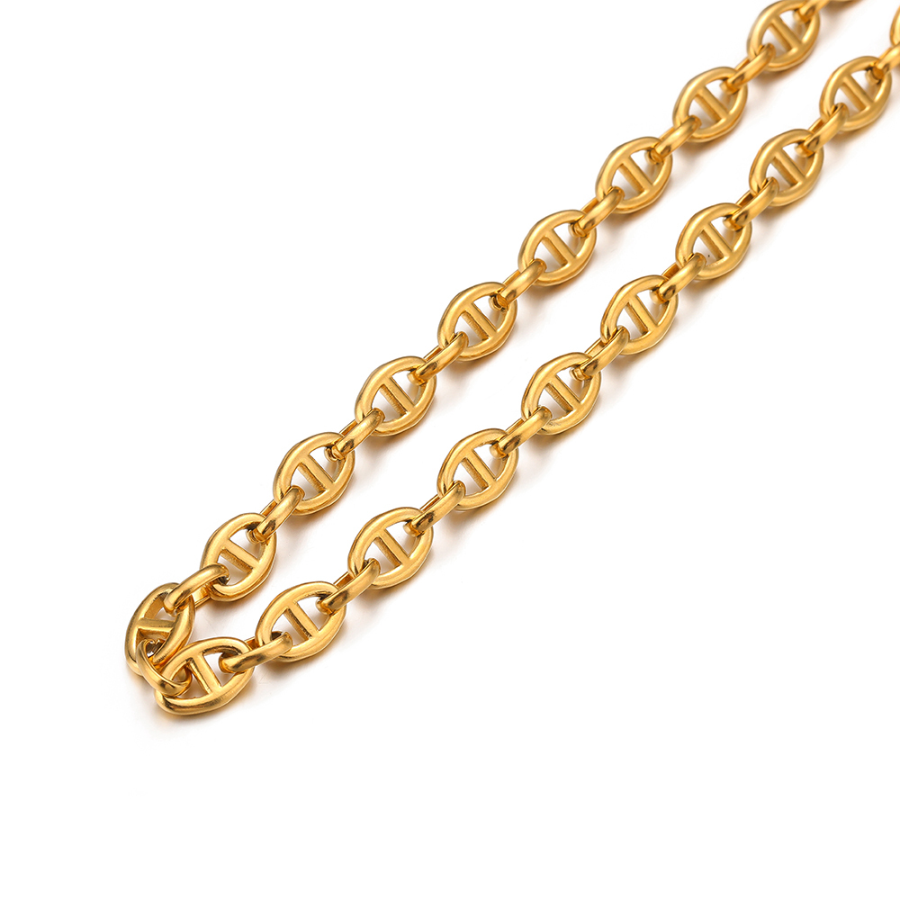 1 เมตรสแตนเลสสตีลกาแฟ Bean โซ่ - Hip Hop Chain Necklace บทวิจารณ์และราคา