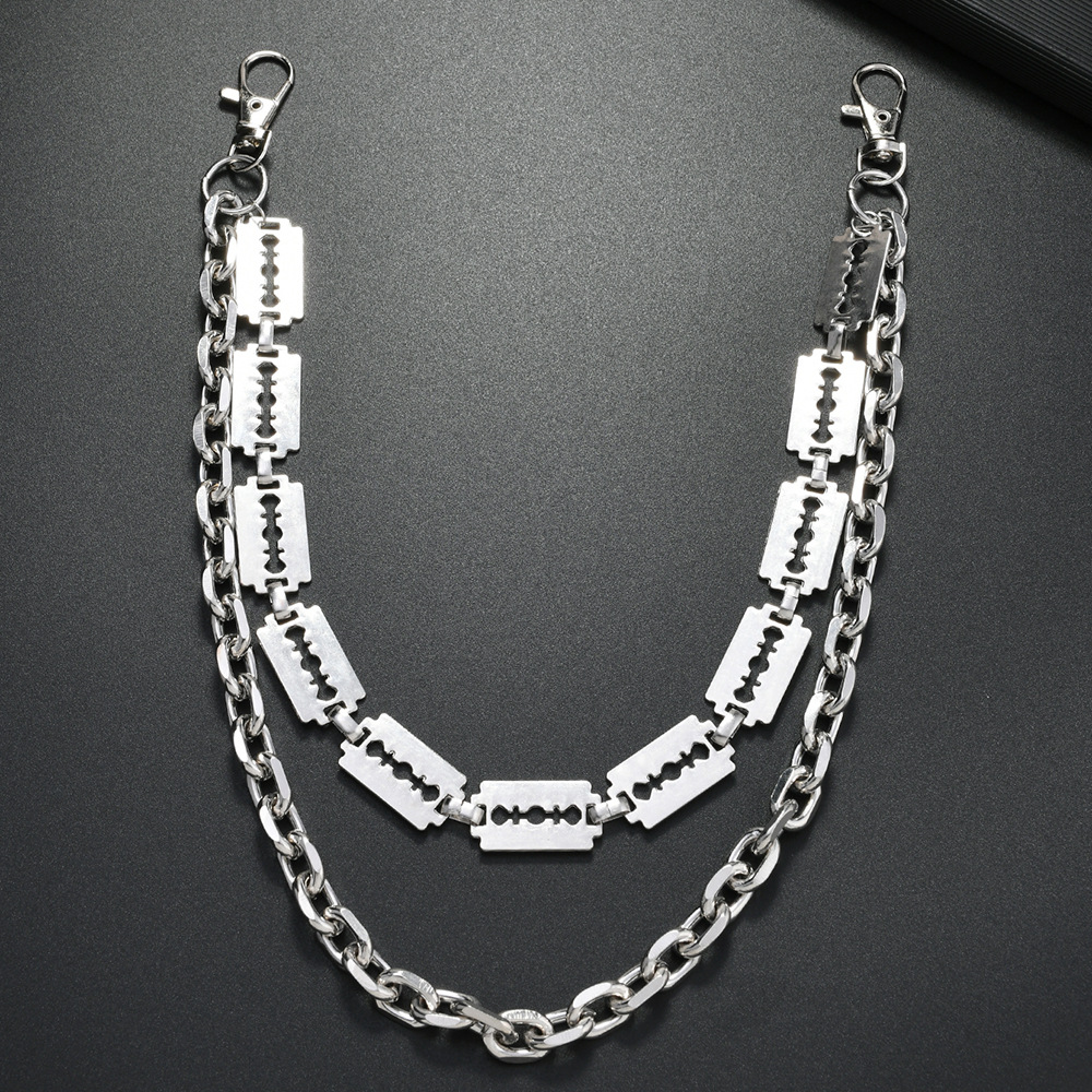 พังก์โซ่โลหะพวงกุญแจสําหรับผู้ - Hip Hop Chain Necklace บทวิจารณ์และราคา