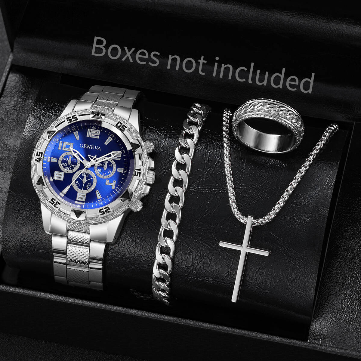 4 ชิ้น/เซ็ตแฟชั่นผู้ชายนาฬิกาธ - Jewelry Clasp Watches บทวิจารณ์และราคา
