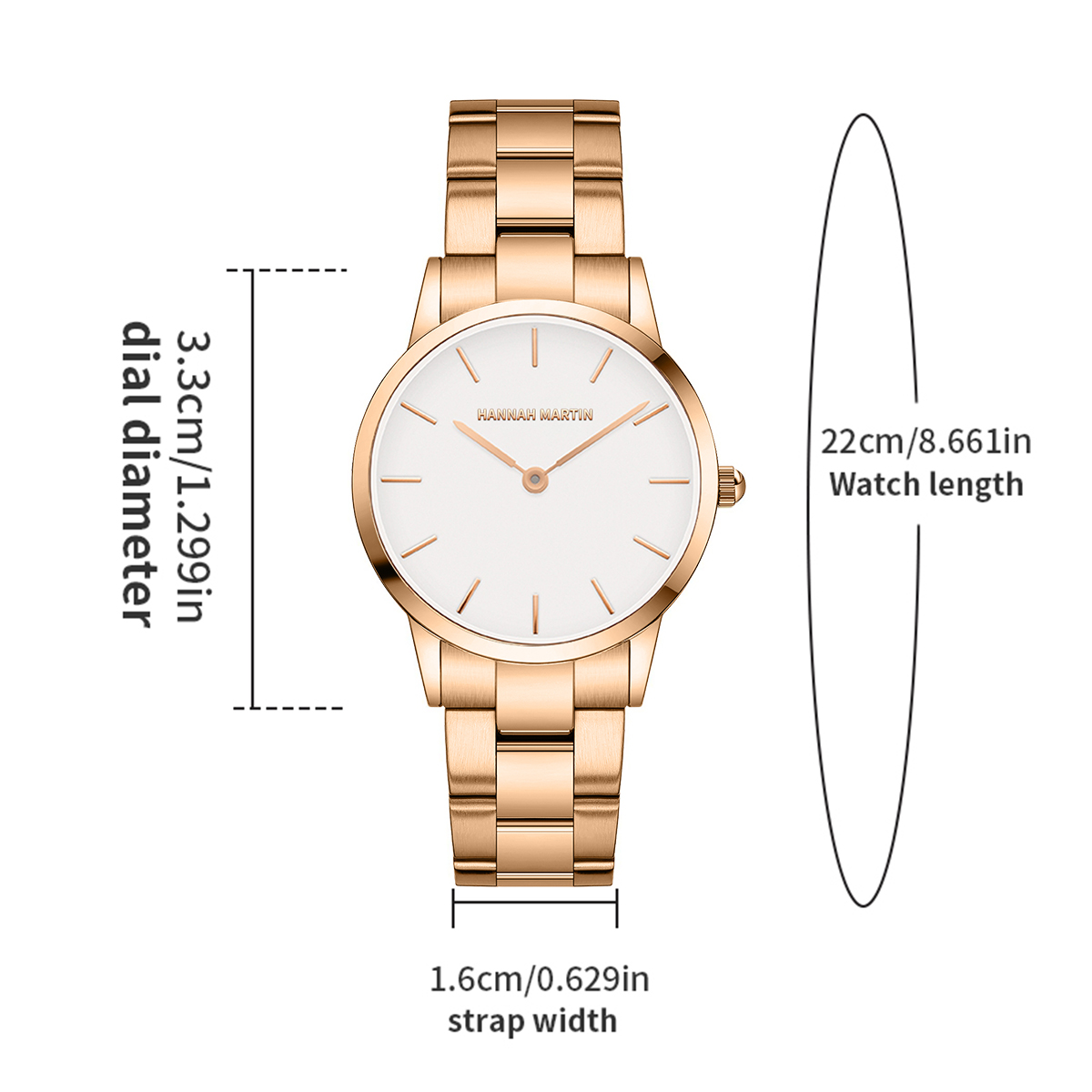 นาฬิกาผู้หญิงโรสโกลด์สแตนเลสสต - Jewelry Clasp Watches บทวิจารณ์และราคา
