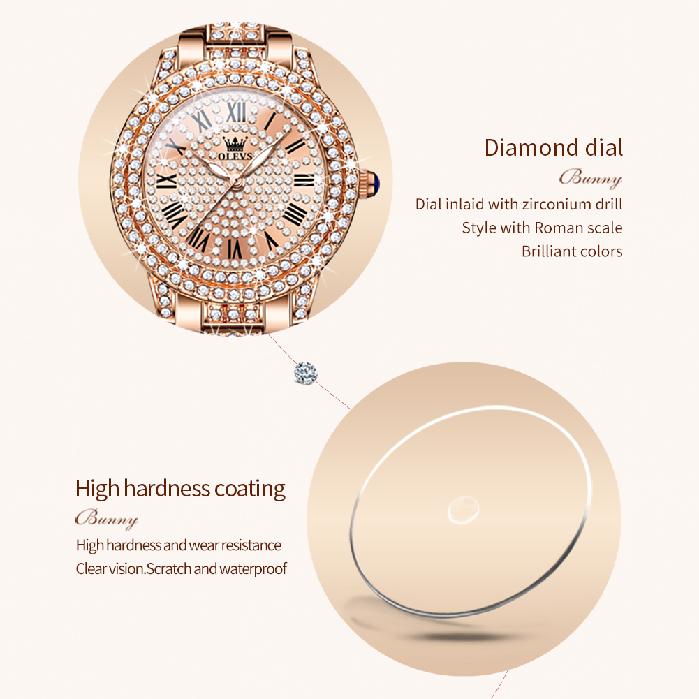 OLEVS 9943 หรูหราเพชร Original - Jewelry Diamond Watches บทวิจารณ์และราคา