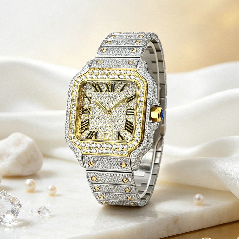 นาฬิกาหรูหรา VVS Moissanite สำ - Vvs Jewelry Watches บทวิจารณ์และราคา