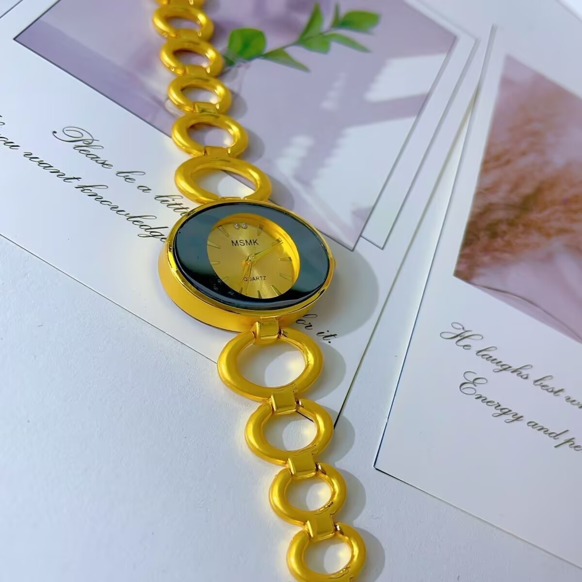 ใหม่อเมริกัน 24K ชุบทองนาฬิกาง - Jewelry Clasp Watches บทวิจารณ์และราคา