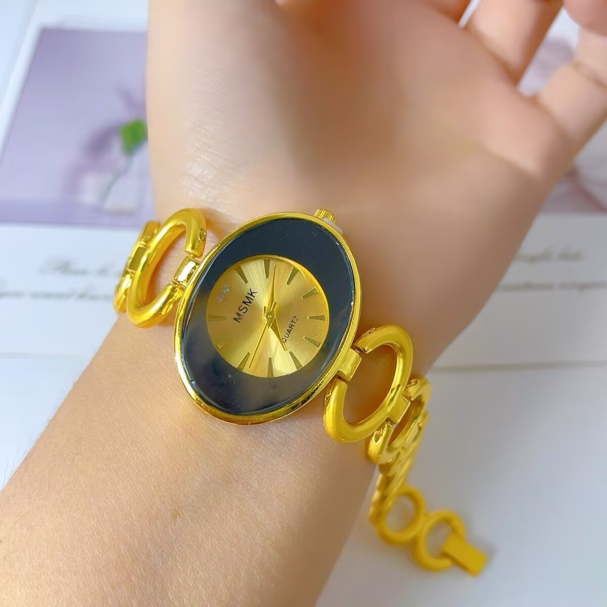 ใหม่อเมริกัน 24K ชุบทองนาฬิกาง - Jewelry Clasp Watches บทวิจารณ์และราคา