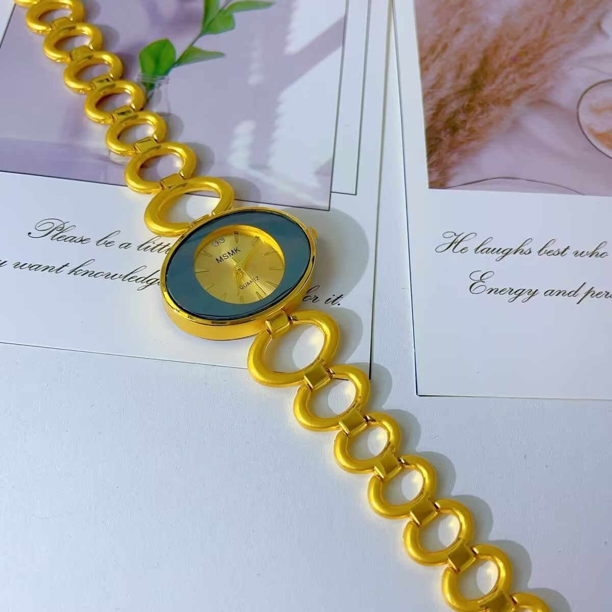 ใหม่อเมริกัน 24K ชุบทองนาฬิกาง - Jewelry Clasp Watches บทวิจารณ์และราคา