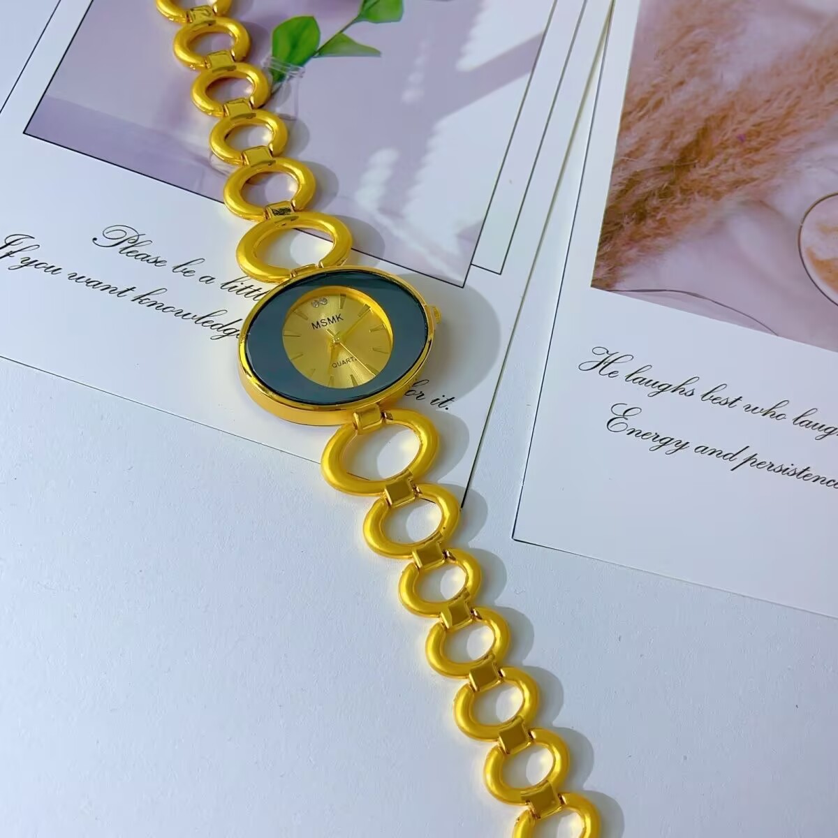 ใหม่อเมริกัน 24K ชุบทองนาฬิกาง - Jewelry Clasp Watches บทวิจารณ์และราคา